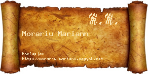Morariu Mariann névjegykártya
